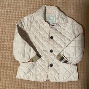 Burberry 5yr Ilana kids quilted baby pink classic house check quilted jacket